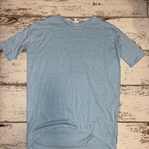 LuLaRoe Light Blue Heather Short Sleeve Tee